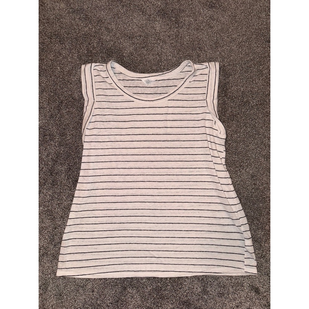 Time & Tru‎ Black and White Women's Sleeveless Tank Top